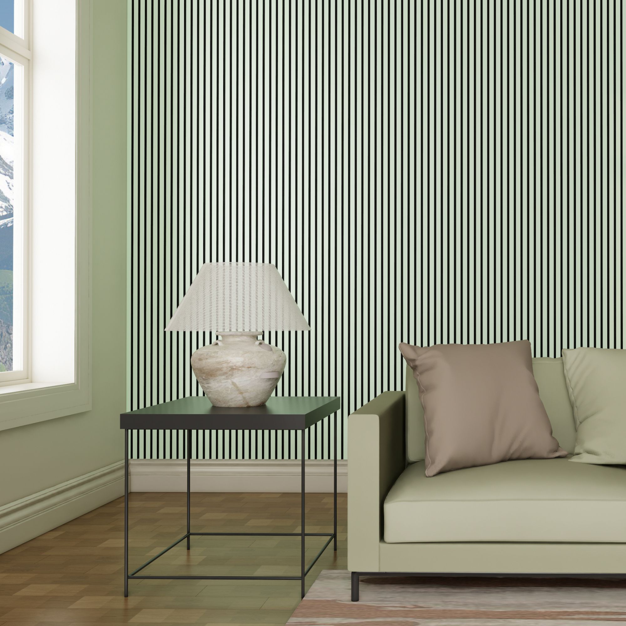 Melamine Sage Green Acoustic Wall Panel